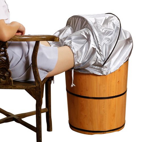 水天一方泡脚木桶加热熏蒸桶蒸脚桶足浴盆恒温加高蒸汽洗脚木桶