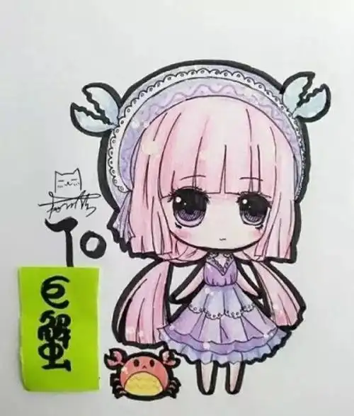 十二星座q版萌图手绘_十二星座代表的仙女_十二星座图片动漫少女q版