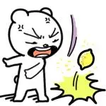 呆呆小熊摔qq表情 发泄负能量摔东西系列图片