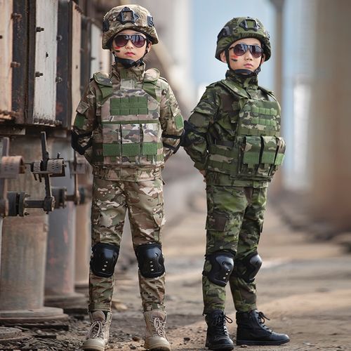 迷彩服儿童套装特种兵夏季短袖生日礼物迷彩服装儿童演出服