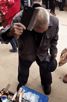 爆笑gif图:一个个都老实点,老子盯着你们呢!