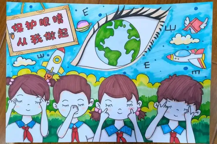 爱眼护眼童心瞳画周浦医院周浦小学联合举办近视防控活动
