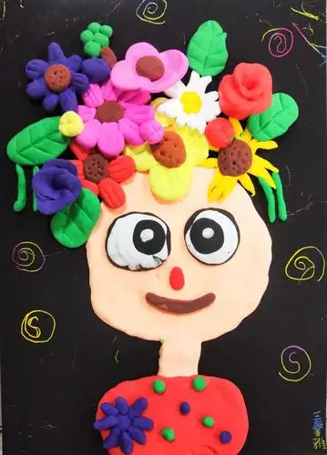 《黏土浮雕画) 写美篇  黏土浮雕画是用粘土为原材料,创作出一幅幅