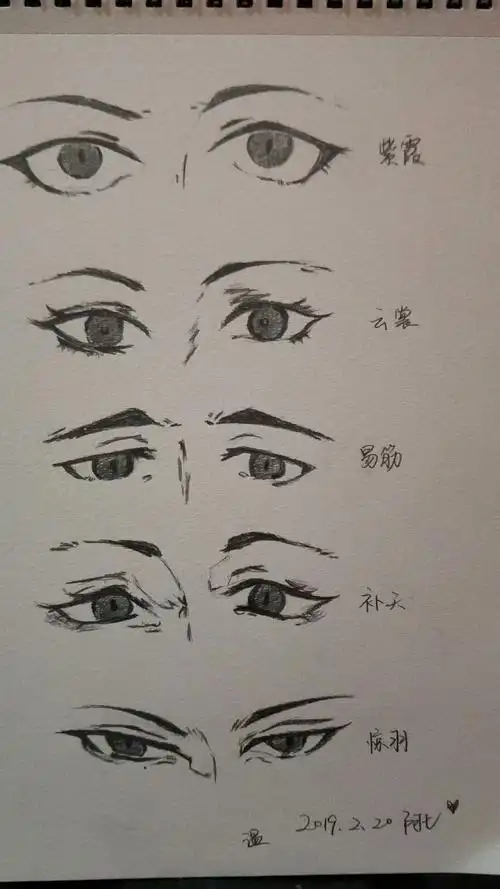 铅笔画 古风 眼睛 临摹