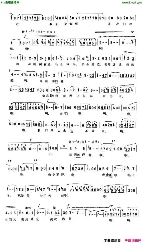 春之声【奥】简谱-看谱啦