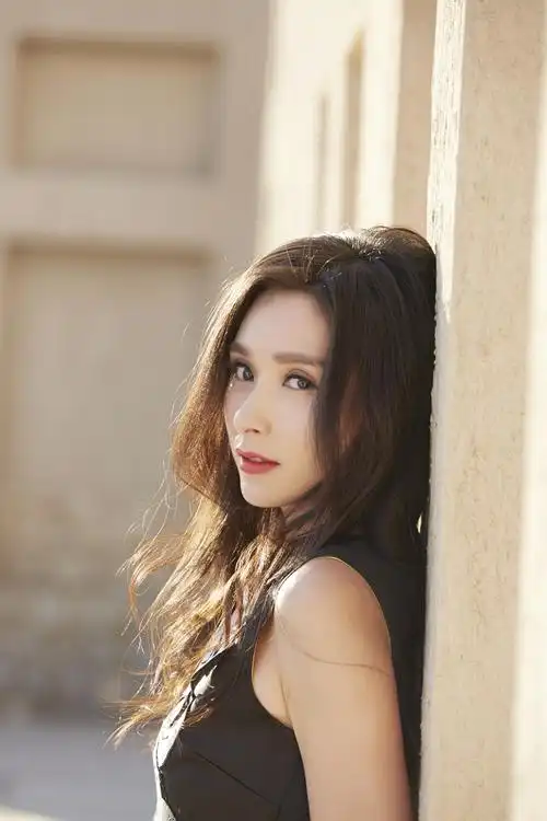 杨恭如迪拜绝美街拍写真图片