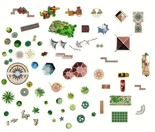 平面树第二弹:手绘风平面树psd源文件_手绘_素材_好物推荐_p图_绘画