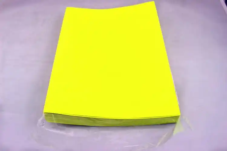 上海a4荧光黄色不干胶/彩色不干胶标签/彩色打印标签纸 90张/包价格