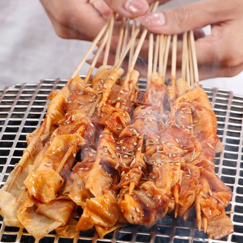 豆皮串1000半成品本溪烧烤鸡汤商用冷冻保存豆腐皮其它干货