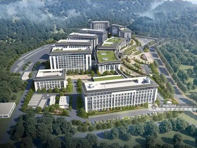 广西胸科医院鸟瞰效果图.