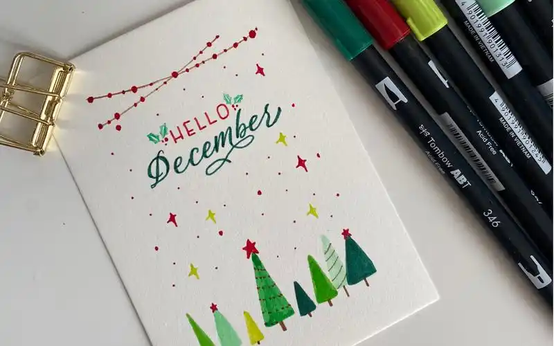 12月手帐封面设计