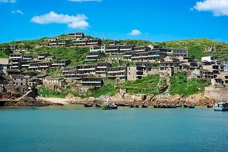 浙江舟山群岛海上布达拉宫风光背景图片