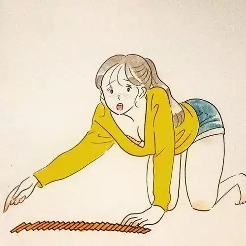 简单的线条,淡淡的色彩寥寥几笔就把女生日常的慵懒神态刻画的惟妙惟