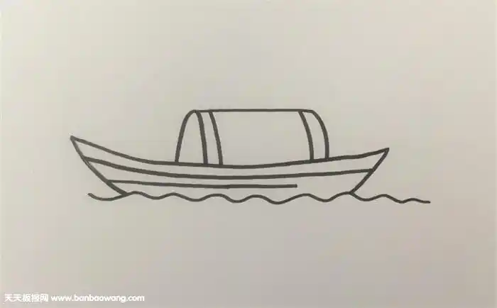 乌篷船简笔画图片教程古代小船简笔画怎么画古代小船简笔画简单又好看