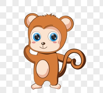 开心的小猴子图片