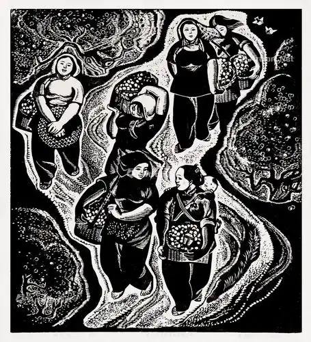 【1984年作 油茶熟了 黑白木刻】拍卖品_图片_价格_鉴赏_版画_雅昌