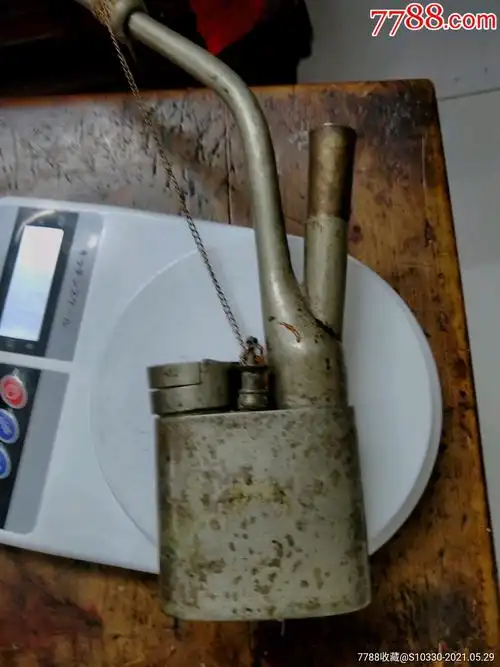 清代阮春记白铜重磅水烟壶重649克