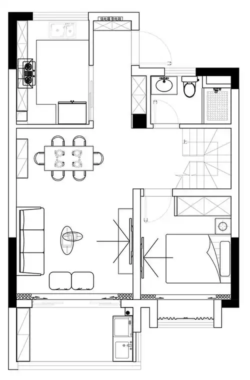 二层平面方案图户型图整个设计是古典与现代居室风格的碰撞,这也正是