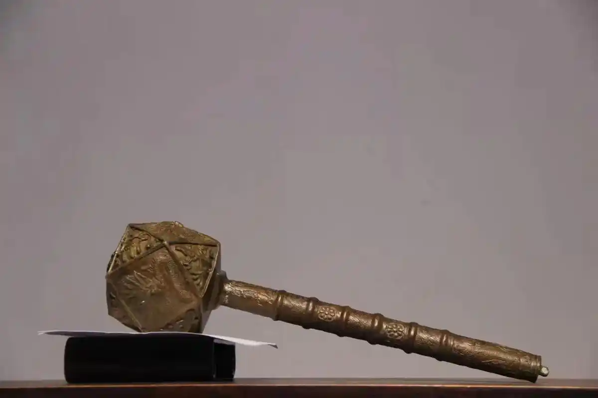 铜器 纯铜锤黄铜十八般兵器锤龙纹多边形锤大锤工艺
