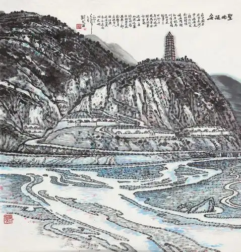 【圣地延安 镜心 设色纸本】拍卖品_图片_价格_鉴赏_绘画_雅昌艺术品