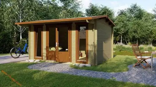 公园小木屋 一层双坡木屋_木屋别墅|防腐木屋建造|木房子价格|小木屋