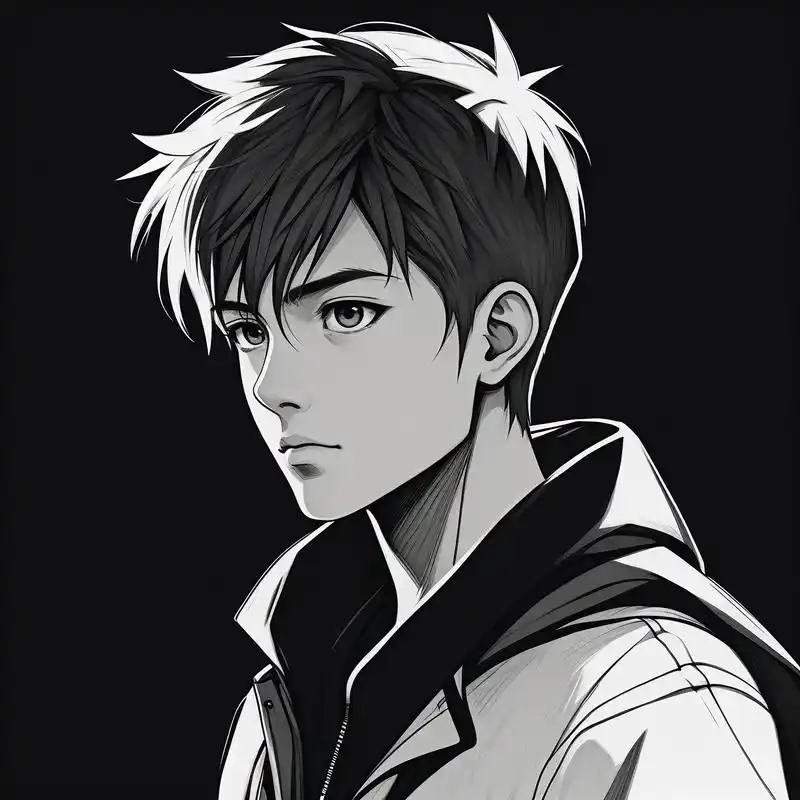 黑白素描头像,冷酷又高级99