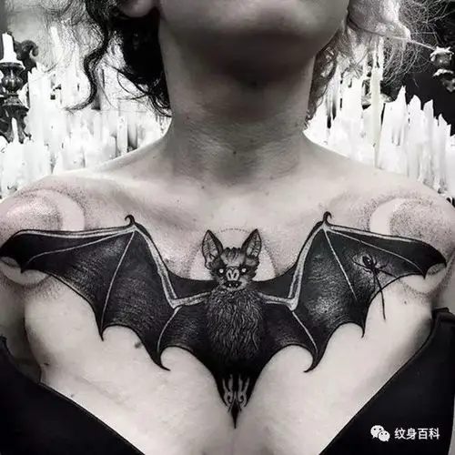 蝙蝠纹身的位置不同就有不同的纹法