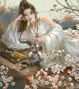 2021新款钻石绣客厅卧室古风人物小幅钻石画贴钻十字绣花间一壶酒