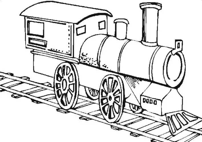 老式火车素描简笔画