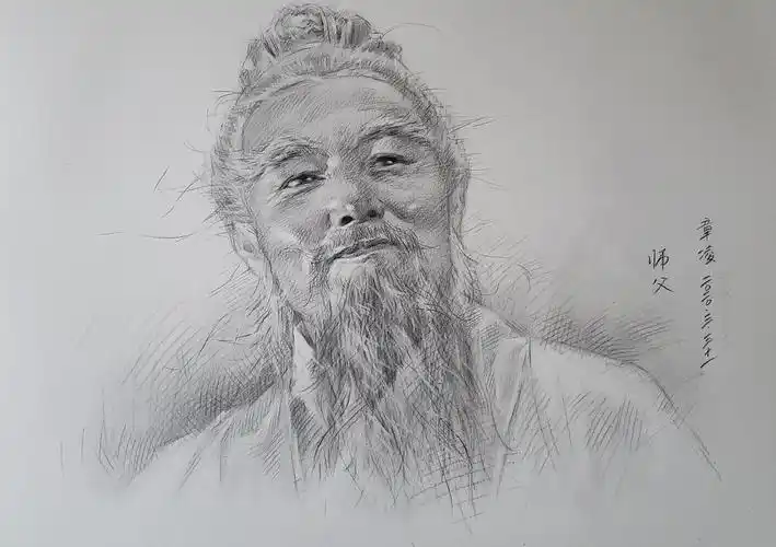 86版《西游记》中菩提老祖的剧照素描