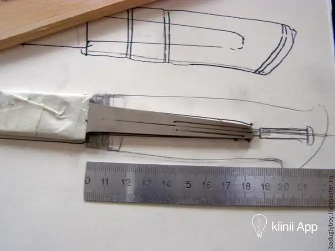 手工刀木刀柄和刀鞘制作过程