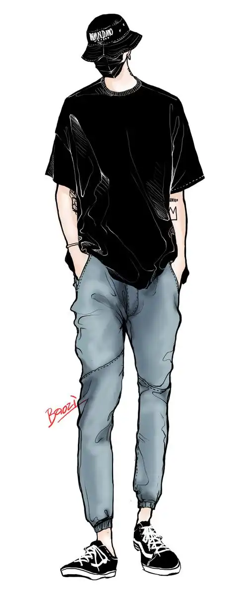 已出版图书《男神私享穿搭----街头时装插画手册》,喜欢男生穿搭和