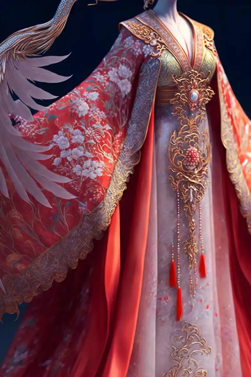 "凤凰于飞,国风现代婚服设计"#古风 #汉服 #国风#挑一张 - 抖音