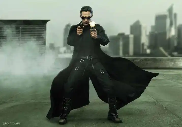 《黑客帝国 》尼奥1:6比例珍藏人偶官方实物图