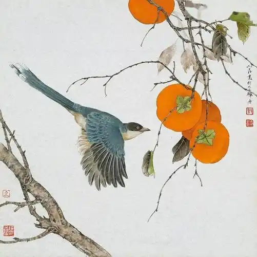 曹小民工笔花鸟画宁静高古幽远深邃清逸高雅