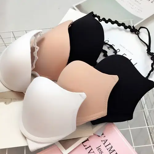 挂脖式文胸 少女_新款包邮 性感挂脖前扣式文胸美背无痕加厚少女内衣