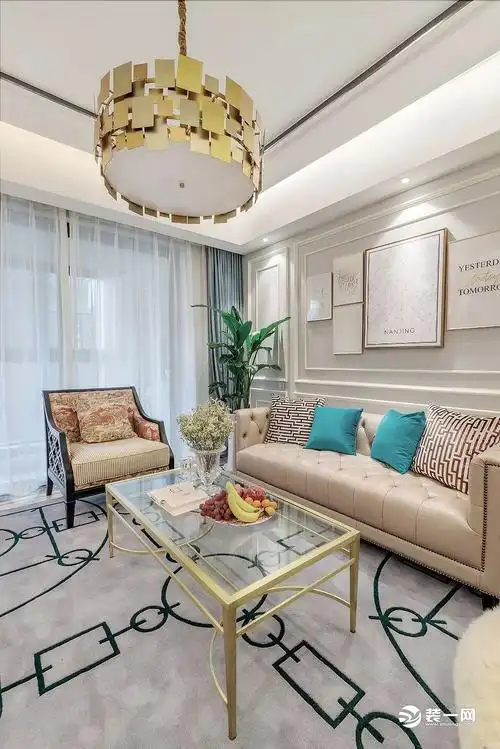 本案的设计采用了简约美式的风格,并融合了一些现代轻奢