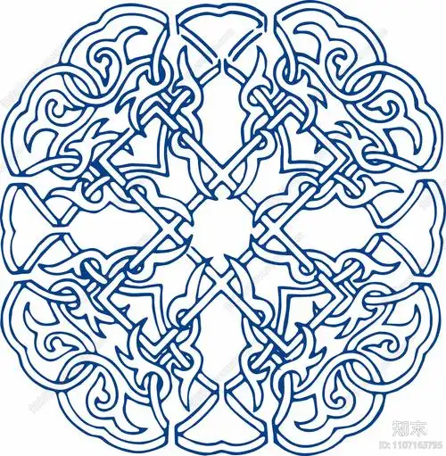 古代青花瓷图案花纹中国风图案贴图下载【id:1107163795】_【知末网贴