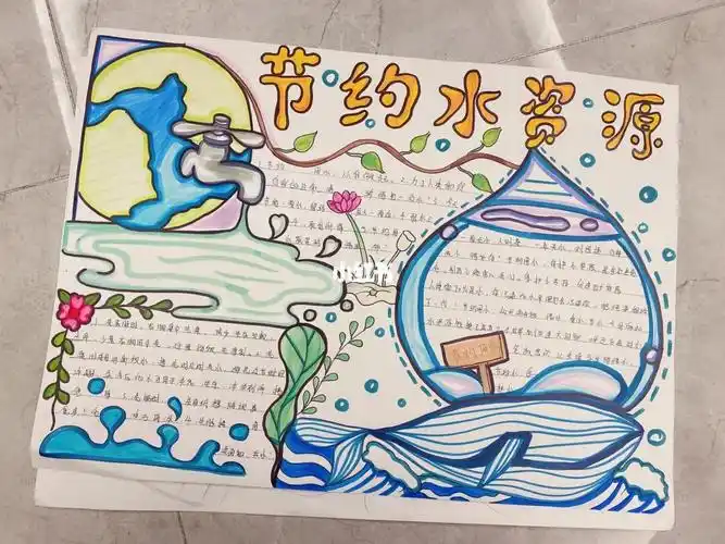 代画客定节约水资源手抄报