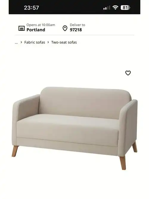 二手近全新ikea两人沙发