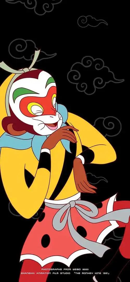 《孙悟空大闹天宫》壁纸,孙悟空的形象深深地印在了我的心中