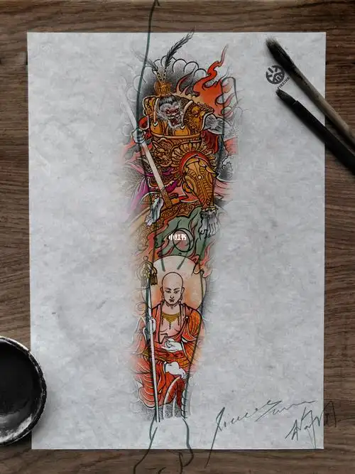 佛山纹身  #广州纹身  #纹身构图技巧  #纹身设计  #孙悟空纹身手稿