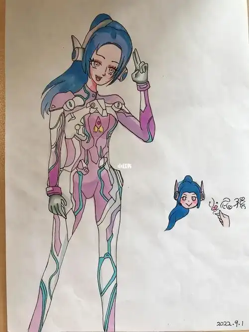 和平精英火箭少女手绘