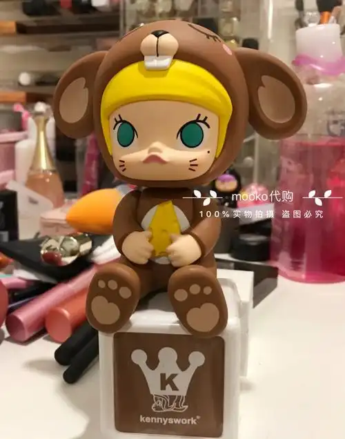 包邮popmart泡泡玛特molly睡衣小鼠手办大号公仔娃娃潮玩盲盒