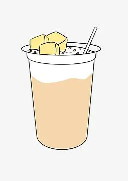 手绘奶茶图标元素卡通素材