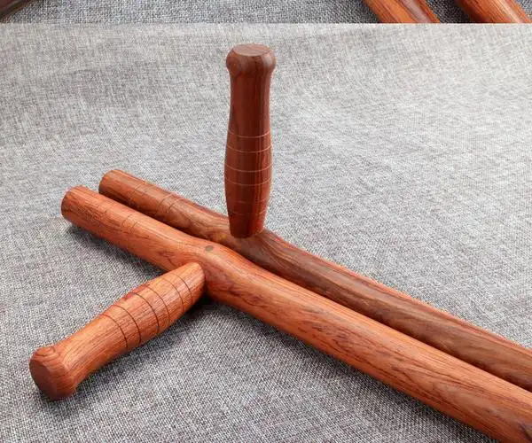 t型棍黑紫檀花梨t型t字拐棍拐子武术双拐浮萍拐丁字棍保安棍防身棍bc