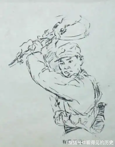 解放军战士打仗简笔画