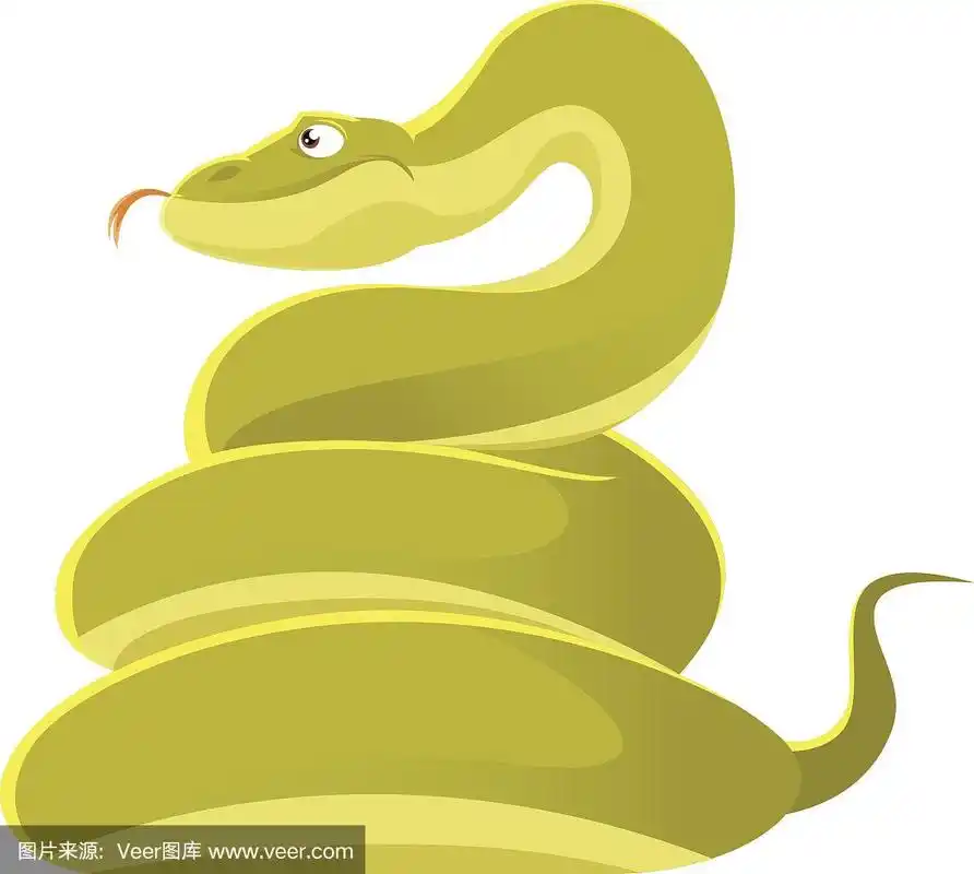 微笑的卡通蛇