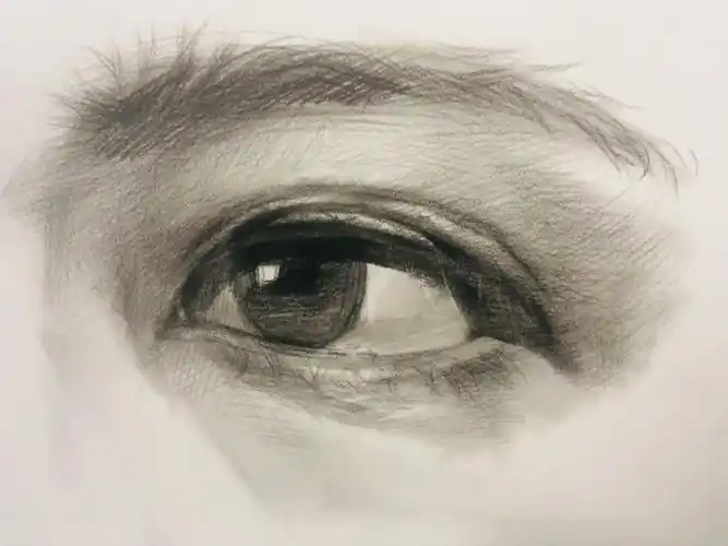 素描眼睛的这样画