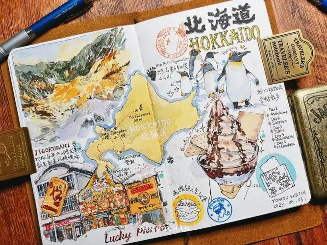 我的手帐速写画画打卡旅行回忆